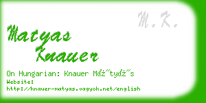 matyas knauer business card